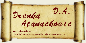 Drenka Atanacković vizit kartica